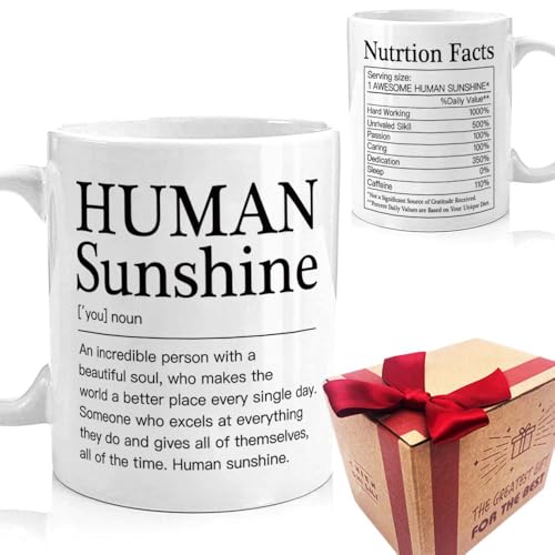 Teacher Appreciation Gifts Human Sunshine Gift | Ceramic Coffee Mug | 11 OZ