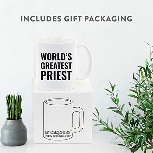 Gift for Men or Women World s Greatest Priest | Ceramic Coffee Mug | 11 OZ
