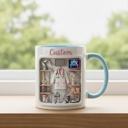 Personalized Doctor with Name Doctorate | Customised Coffee Mug | 11 OZ