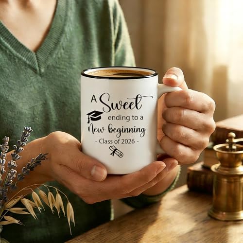 Graduation Gifts A Sweet Ending to New | Ceramic Coffee Mug | 11 OZ