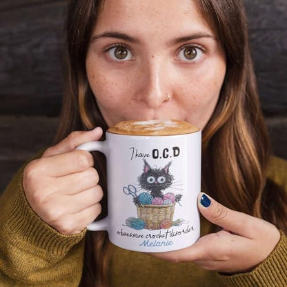 Crochet Details Customized With Lover | Customised Coffee Mug | 11 OZ