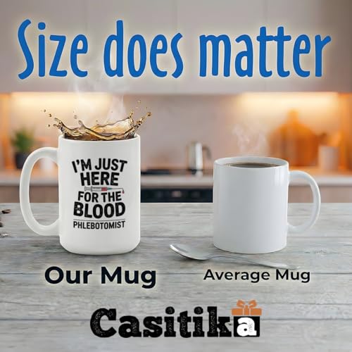 Phlebotomy Gifts I m Just Here For The Blood | Ceramic Coffee Mug | 11 OZ