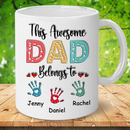 Personalized Dad Gifts This Awesome Belongs | Customised Coffee Mug | 11 OZ