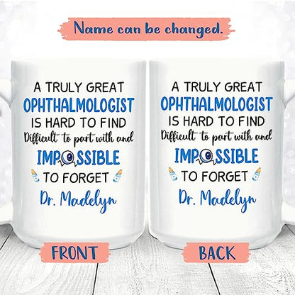 Personalized Retired Ophthalmologist Gift | Customised Coffee Mug | 11 OZ
