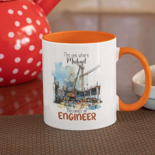 Construction Site With Custom Name | Customised Coffee Mug | 11 OZ
