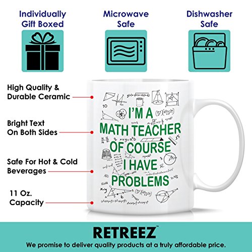 Funny I m A Math Teacher Of Course Graduate | Ceramic Coffee Mug | 11 OZ