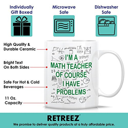 Funny I m A Math Teacher Of Course Graduate | Ceramic Coffee Mug | 11 OZ