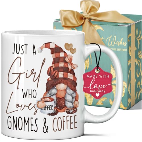 Just a Girl Who Loves Gnomes Gifts for Women | Ceramic Coffee Mug | 11 OZ