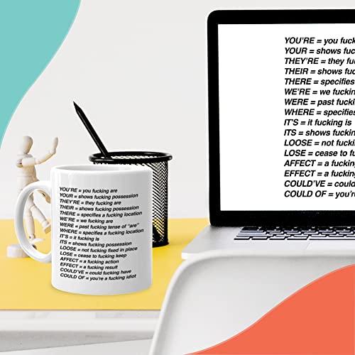 Sarcasm Funny Sarcastic Grammar Police | Ceramic Coffee Mug | 11 OZ