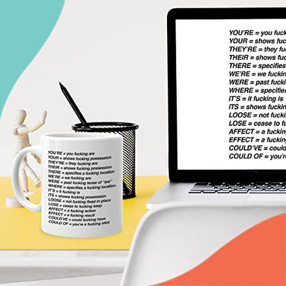 Sarcasm Funny Sarcastic Grammar Police | Ceramic Coffee Mug | 11 OZ