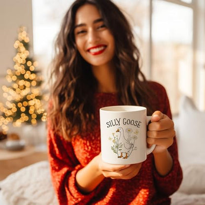 Cute Silly Goose Gifts for Women Funny | Ceramic Coffee Mug | 11 OZ