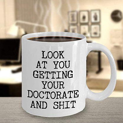 HollyWood Twine PHD Graduation for Doctor MD | Ceramic Coffee Mug | 11 OZ