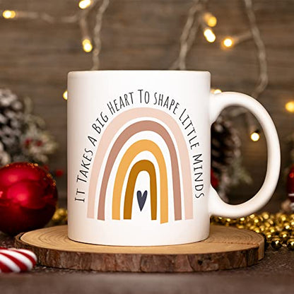 Fatbaby Teacher It Takes A Big Heart To Shape | Ceramic Coffee Mug | 11 OZ