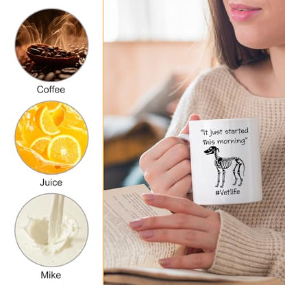XQLZY It Just Started This Morning Vet Life | Ceramic Coffee Mug | 11 OZ