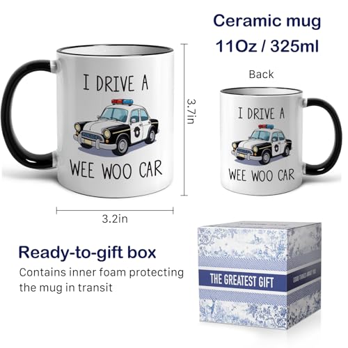 Funny Police Officer I Drive A Wee Woo Car | Ceramic Coffee Mug | 11 OZ