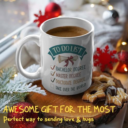 PhD Graduation Gifts for Son Daughter Friend | Ceramic Coffee Mug | 11 OZ