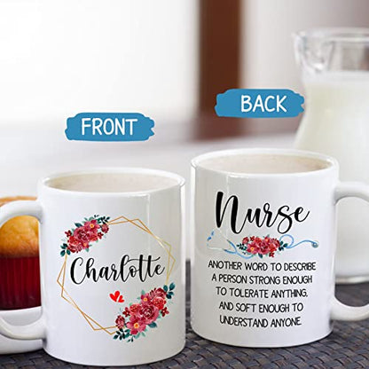 Custom Nurse With Name Personalized Gift | Customised Coffee Mug | 11 OZ