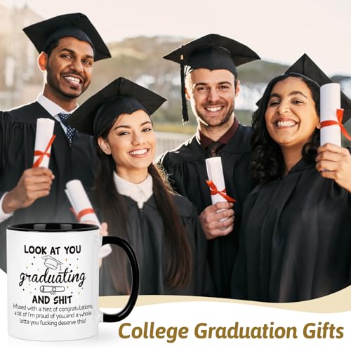 Graduation Gift for Her Him Look at You | Ceramic Coffee Mug | 11 OZ