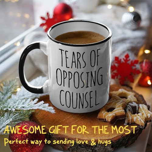Lawyer Gifts for Women Tears of Opposing | Ceramic Coffee Mug | 11 OZ