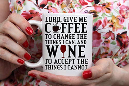 Funnwear Lord Give Me to Change The Things I | Ceramic Coffee Mug | 11 OZ