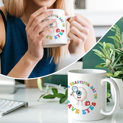 RZHV It s Beautiful Day To Save Eyes Funny | Ceramic Coffee Mug | 11 OZ