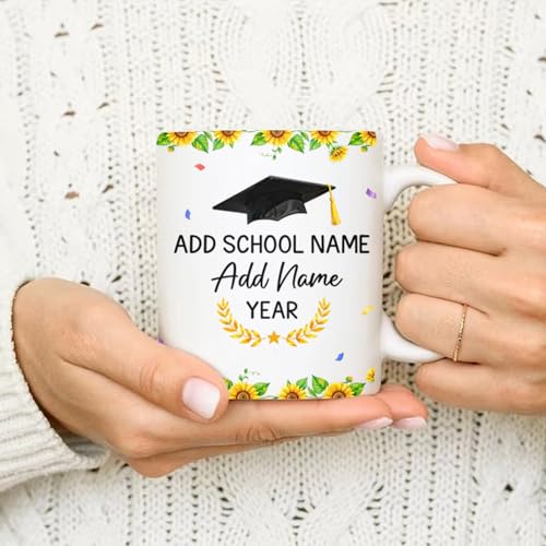 Personalized Happy Graduation Monkey with | Customised Coffee Mug | 11 OZ