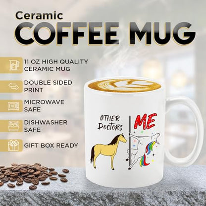 Veracco Other Doctors Vs Me Unicorn Funny | Ceramic Coffee Mug | 11 OZ