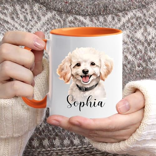 Personalized Poodle Puppy Poodles Accent | Customised Coffee Mug | 11 OZ