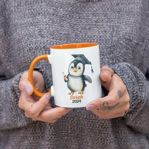 Cute Penguin Wearing Graduation Cap Design | Customised Coffee Mug | 11 OZ