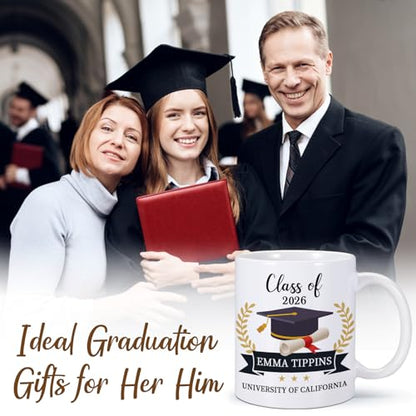 Graduation Personalized with Name School | Customised Coffee Mug | 11 OZ
