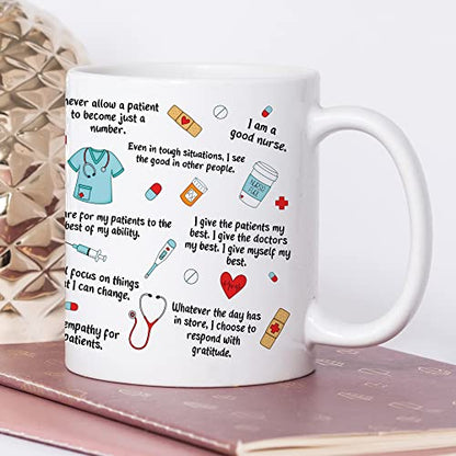 Positive Affirmations Motivational RN | Ceramic Coffee Mug | 11 OZ