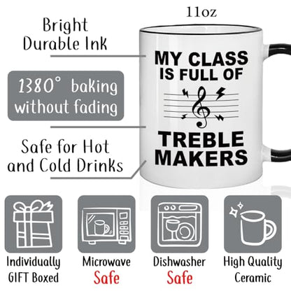 Funny Teacher Appreciation Gift for Music | Ceramic Coffee Mug | 11 OZ