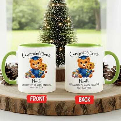 Personalized Name School Class Grad Lion | Customised Coffee Mug | 11 OZ