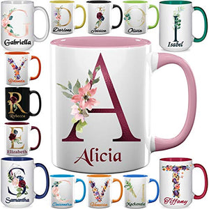 Custom Personalized with Initial Letter | Customised Coffee Mug | 11 OZ
