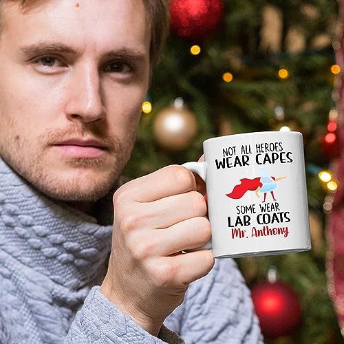 Personalized Lab Tech Not All Heroes Wear | Customised Coffee Mug | 11 OZ