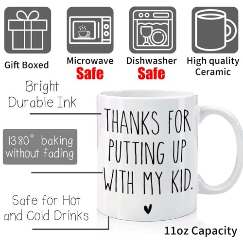 Teacher Appreciation Gifts Thanks for Putting | Ceramic Coffee Mug | 11 OZ
