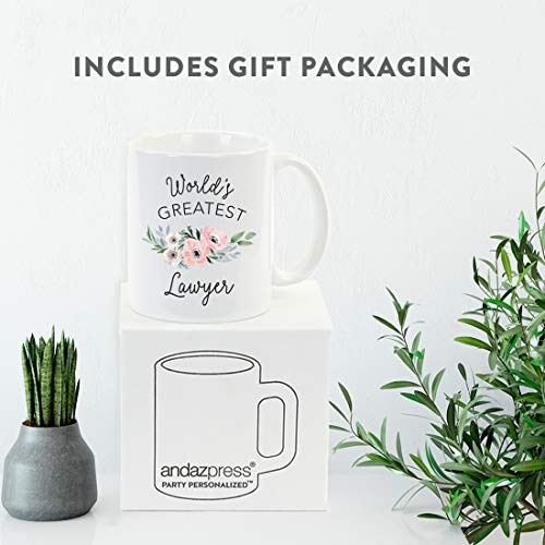 Gift for Women World s Greatest Lawyer | Ceramic Coffee Mug | 11 OZ