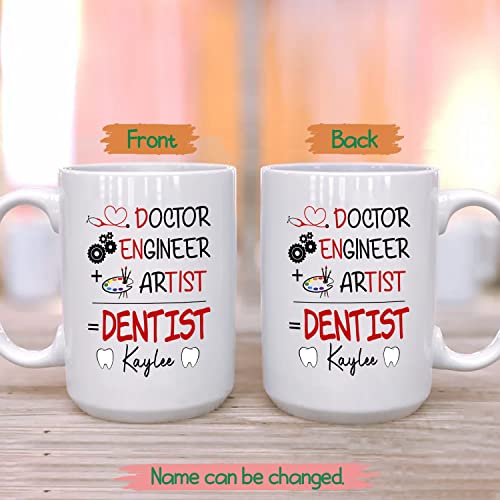 Personalized Customized Dentist Name Gift | Customised Coffee Mug | 11 OZ