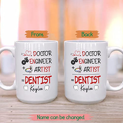 Personalized Customized Dentist Name Gift | Customised Coffee Mug | 11 OZ