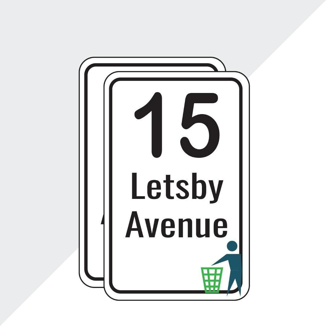 Personalized Wheelie Bin Sticker: Custom House Number & Street Name