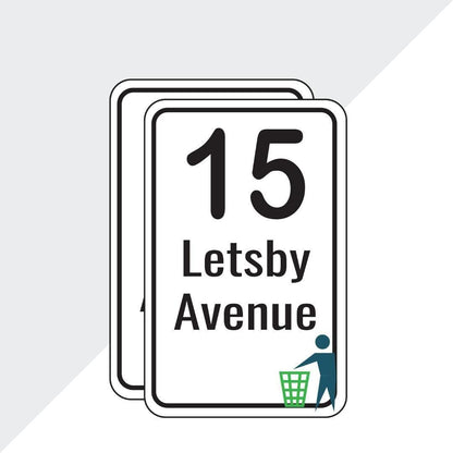 Personalized Wheelie Bin Sticker: Custom House Number & Street Name