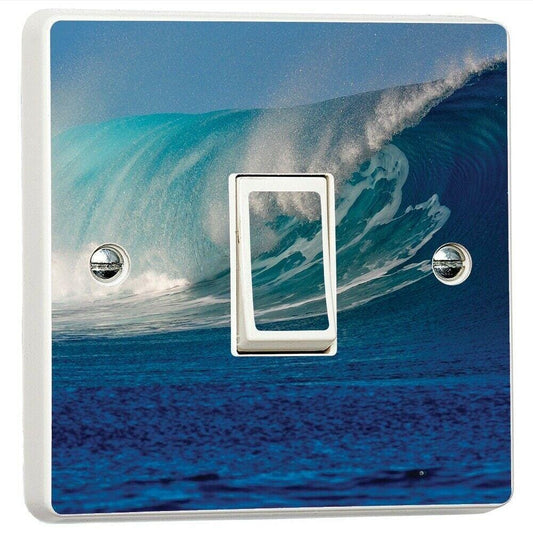 Sea Wave Surf Light Switch Sticker Cover Vinyl Skin Wall Decal Decor