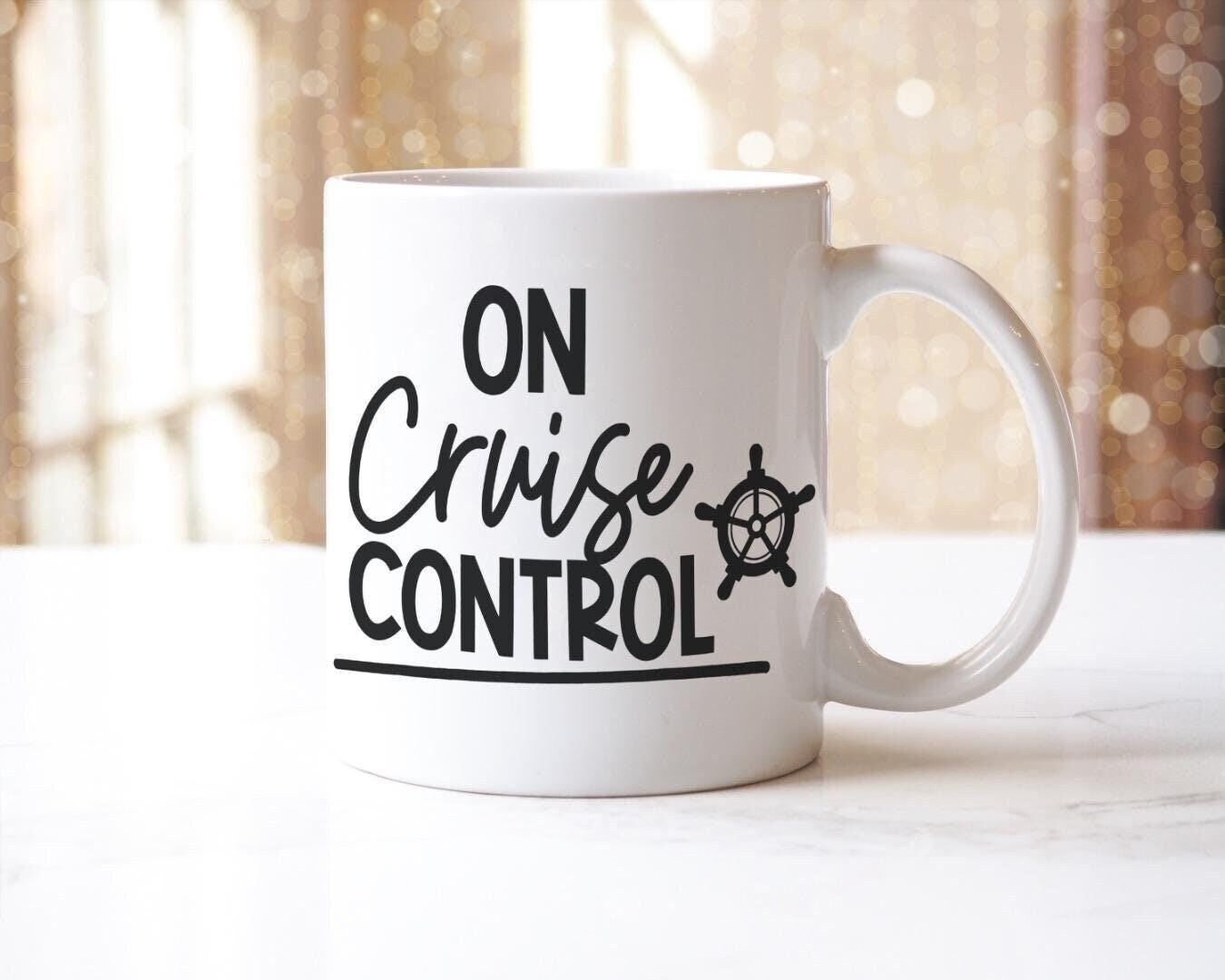 On Cruise Control Mug & Coaster Set Summer Vacation Holiday Funny Birthday Gift