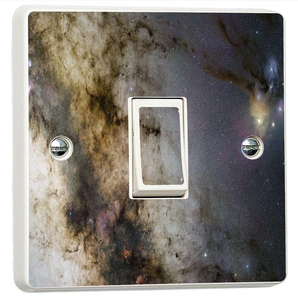 Milky Way Space Fragment Light Switch Sticker Cover Vinyl Skin Wall Decal