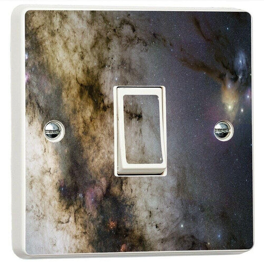Milky Way Space Fragment Light Switch Sticker Cover Vinyl Skin Wall Decal
