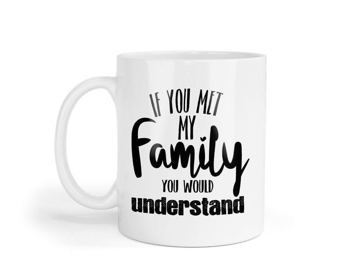 Funny Family Mug & Coaster Set - Novelty Coffee Tea Cup Gift