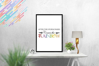 After The Storm Passes Motivational Positive Thought Quote Art Poster Print Wall