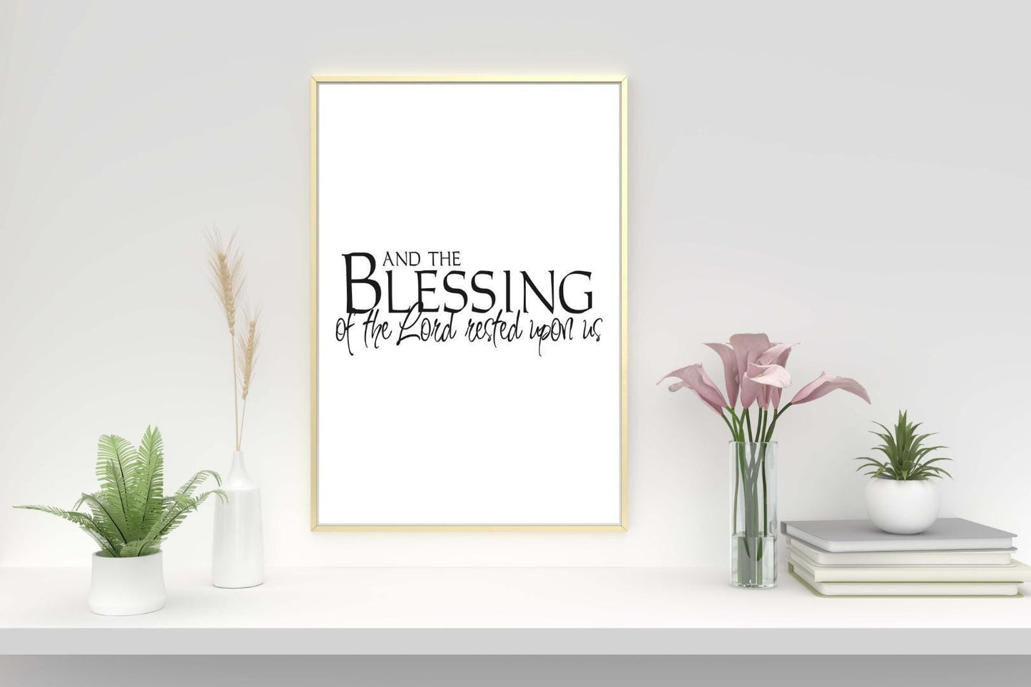 Blessing Of The Lord Inspirational Positive Thought Quote Art Poster Print Wall