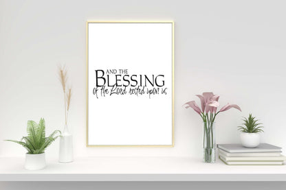 Blessing Of The Lord Inspirational Positive Thought Quote Art Poster Print Wall