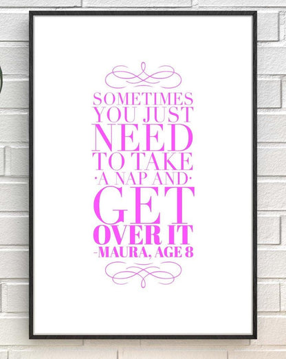 Sometimes You Need Sleep Motivational Inspirational Positive Quote Poster Wall